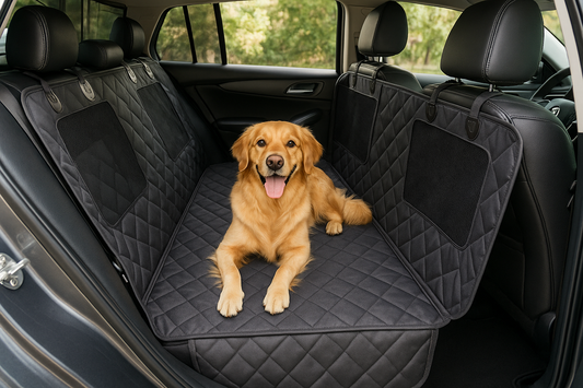 Turn your back seat into a cozy, protected zone. The Pawsenger™ Car Hammock Seat Cover keeps fur, mud, and scratches off your seats while helping your dog relax on every ride.
✅ Waterproof & scratch-proof 900D quilted fabric
✅ Converts from hammock to flat bench in seconds
✅ Non-slip backing + anchors keep it in place
✅ Mesh window improves airflow & visibility
✅ Side flaps protect door edges; machine-washable