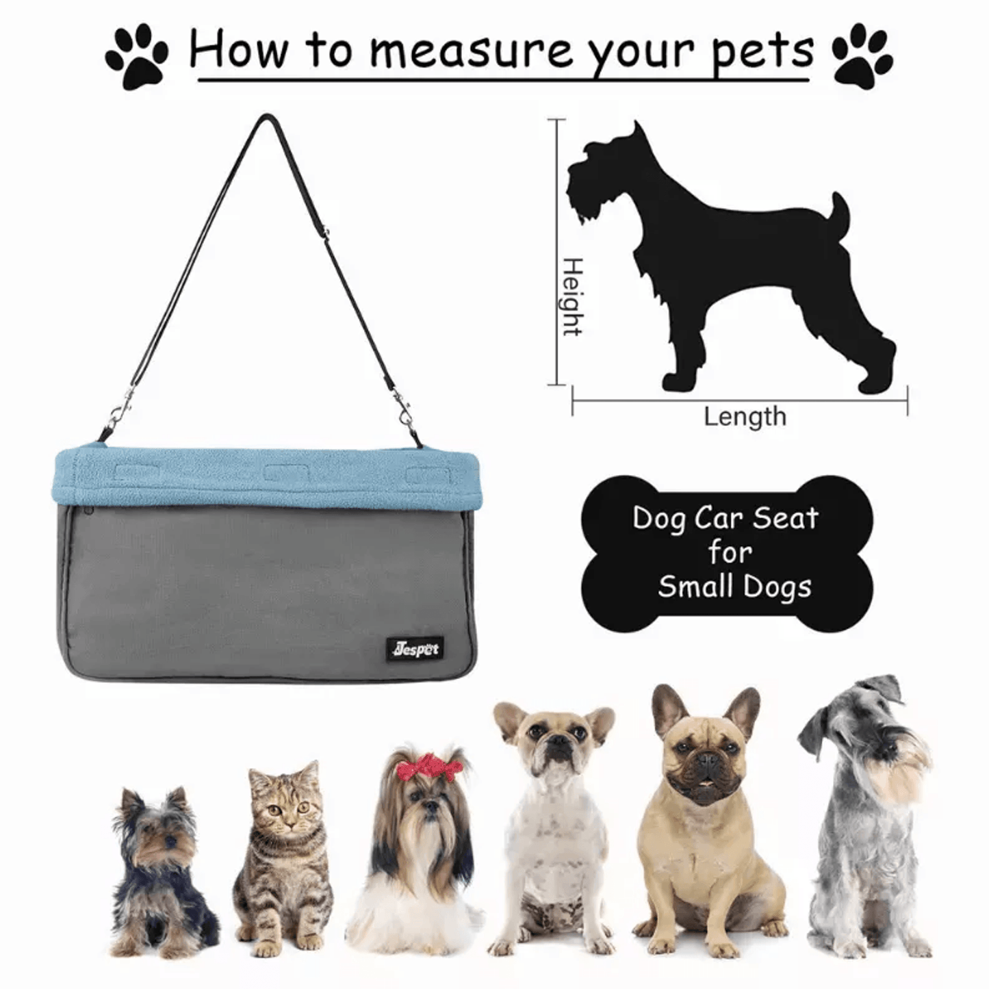 Pawsenger™ Booster Seat – Comfort & Safety for Small Dogs