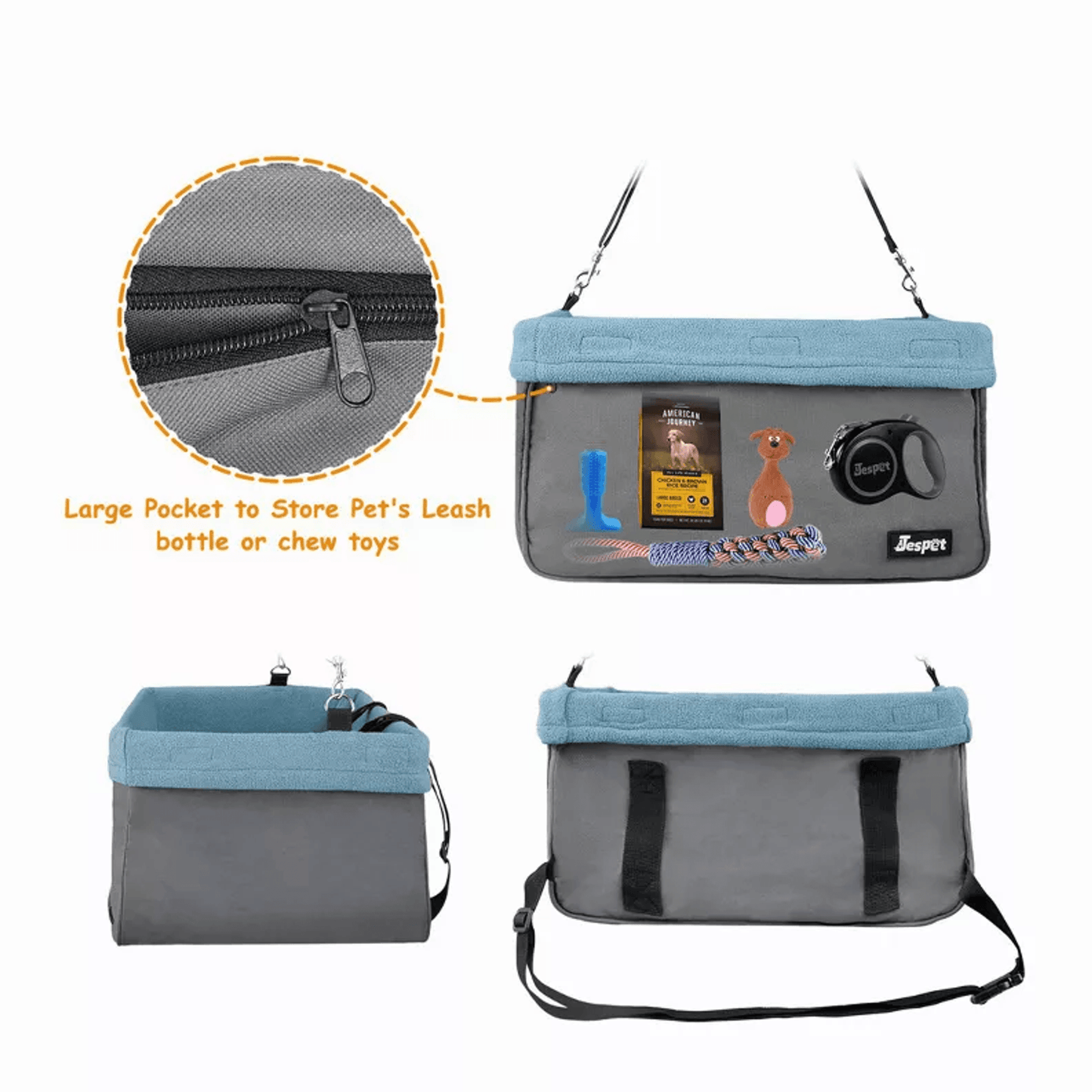 Pawsenger™ Booster Seat – Comfort & Safety for Small Dogs