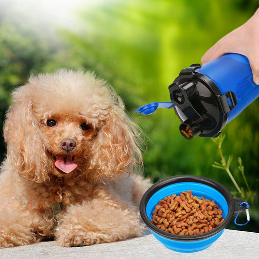 Pawsenger™ Collapsible Water Bottle – 2-in-1 Pet Hydration & Feeding Anywhere